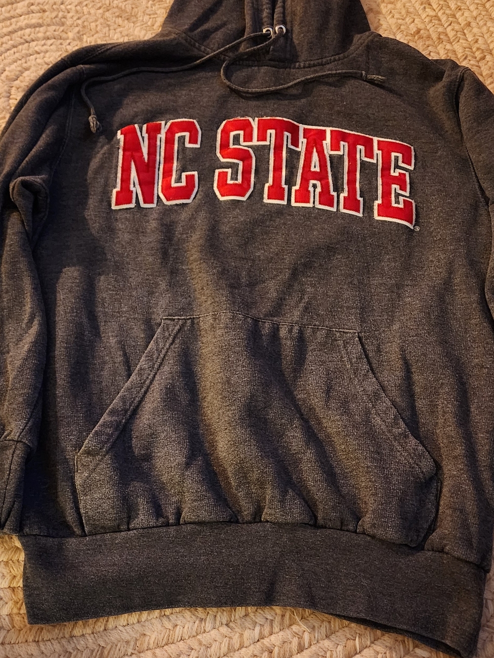 MV Sport NC State Wolfpack Dark Gray‎ Hoodie with Red Appliqué